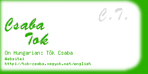 csaba tok business card